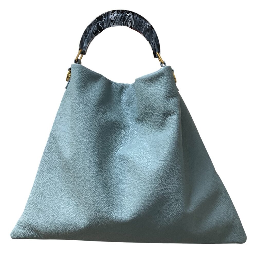 Marni Light Blue Medium Venice Leather Hobo Bag - Picture 3 of 11